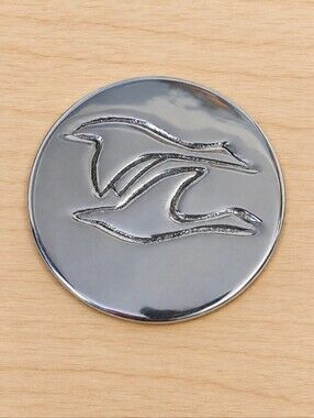 Hoselton Canada Geese Aluminum Drink Coaster 3.5" Canadian Modernist Round Metal